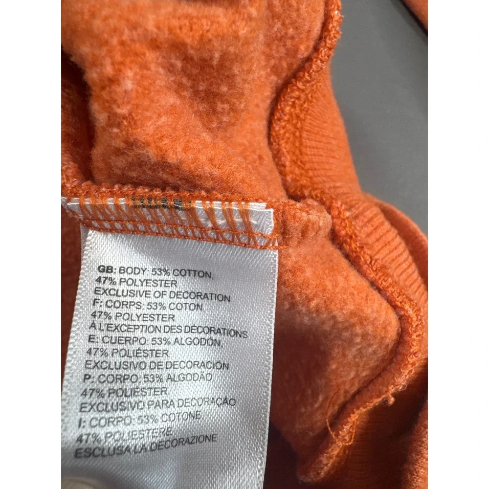 The North Face Mens Orange Heather Heritage Patch Crewneck Sweatshirt Small